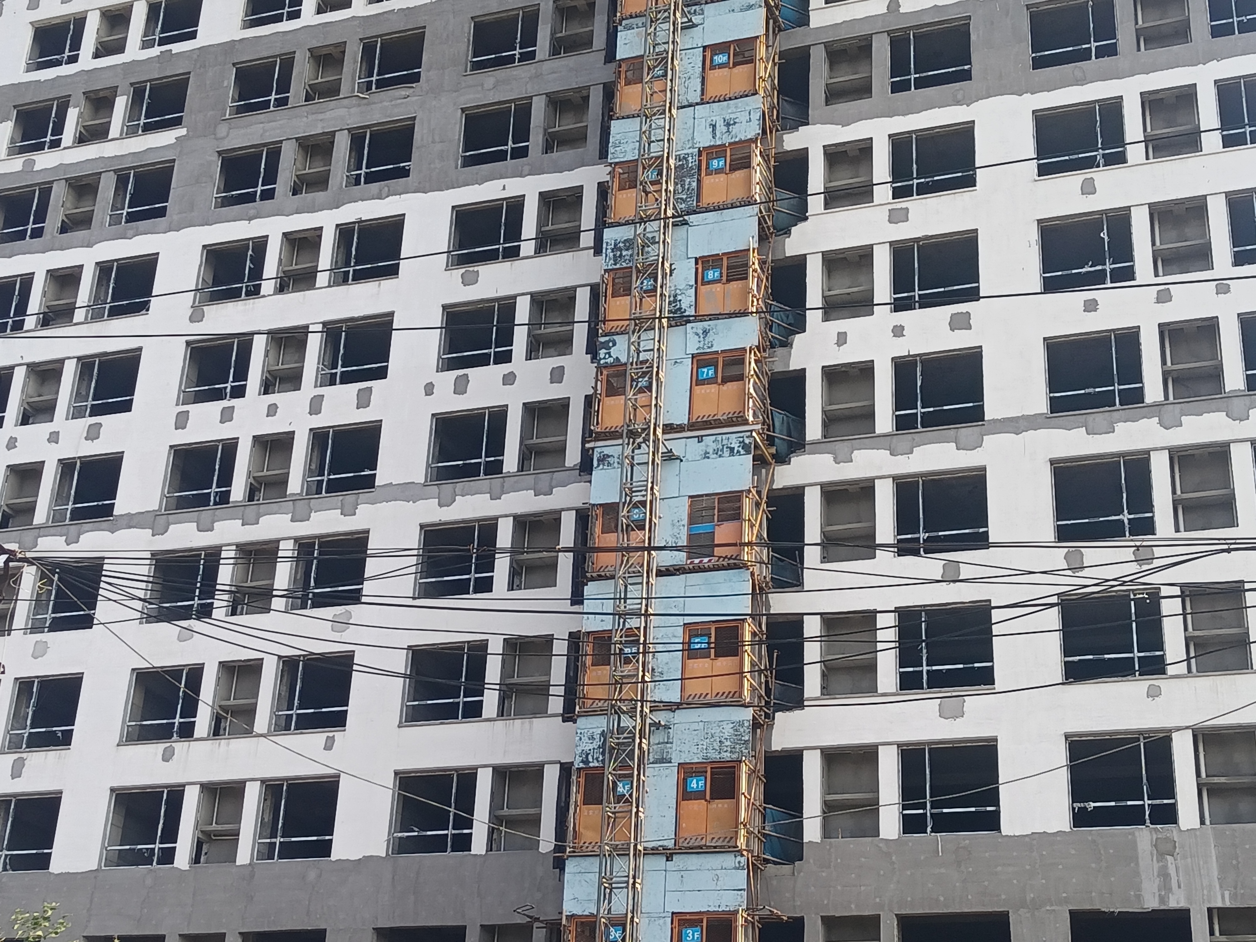 Commercial housing rough construction site environment